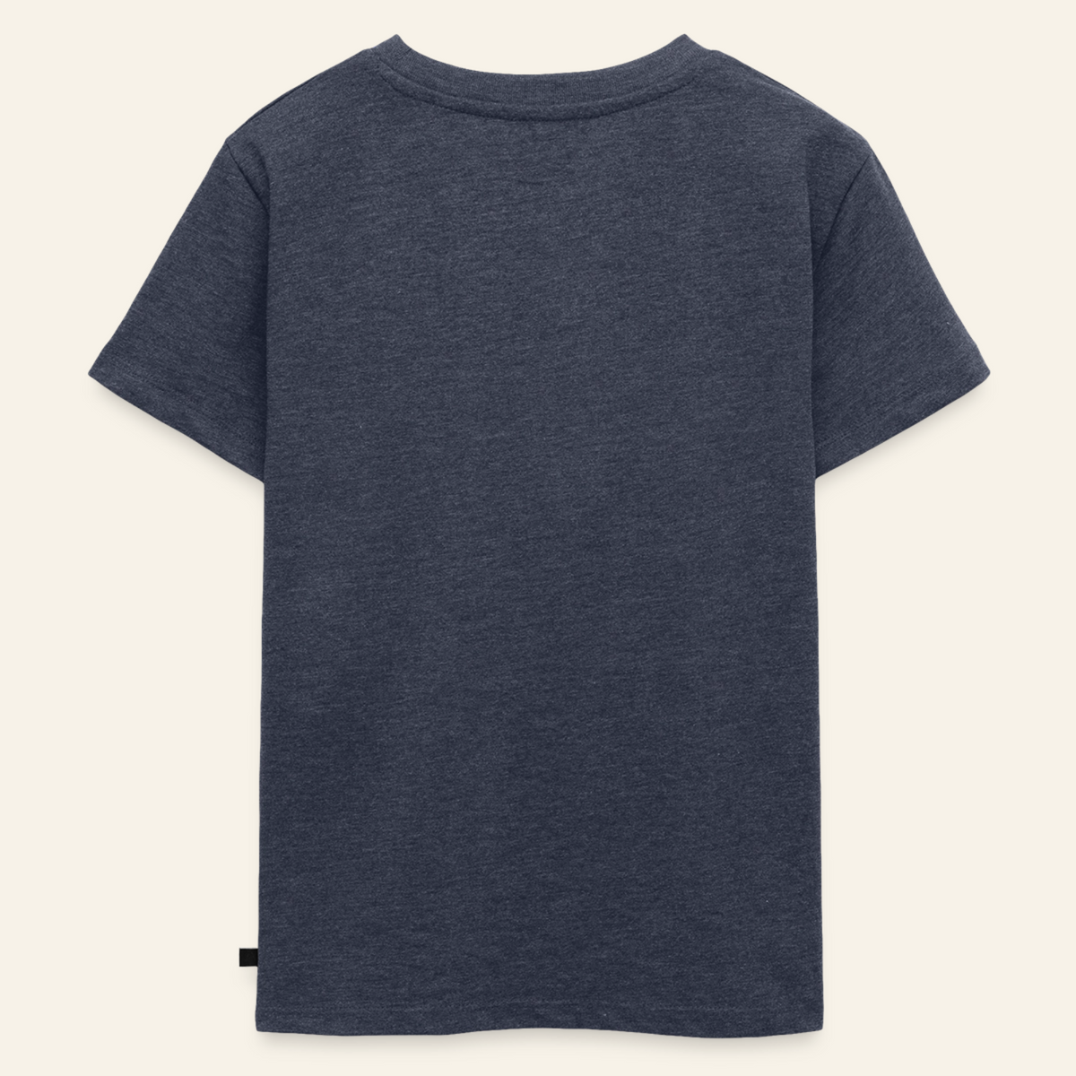 Honig Dealer Kinder T-Shirt in Denim meliert – Rückseite ohne Druck