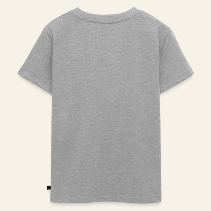 Honig Dealer Kinder T-Shirt in Grau meliert – Rückseite ohne Druck