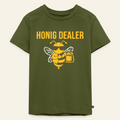 Honig Dealer Kinder T-Shirt in Khaki – Vorderseite