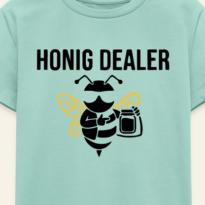 Honig Dealer Kinder T-Shirt in Mint – Druck im Detail