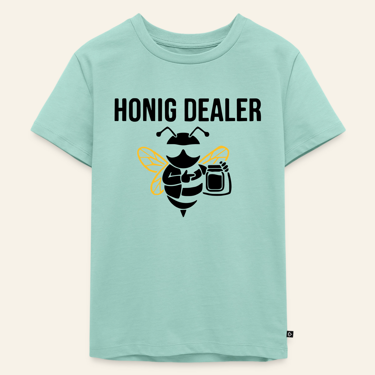 Honig Dealer Kinder T-Shirt in Mint – Vorderseite