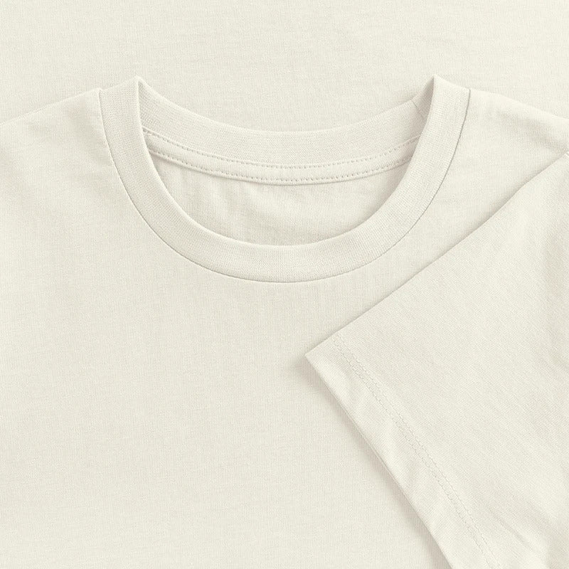 Honig Dealer Kinder T-Shirt in Naturweiß – Stoff im Detail