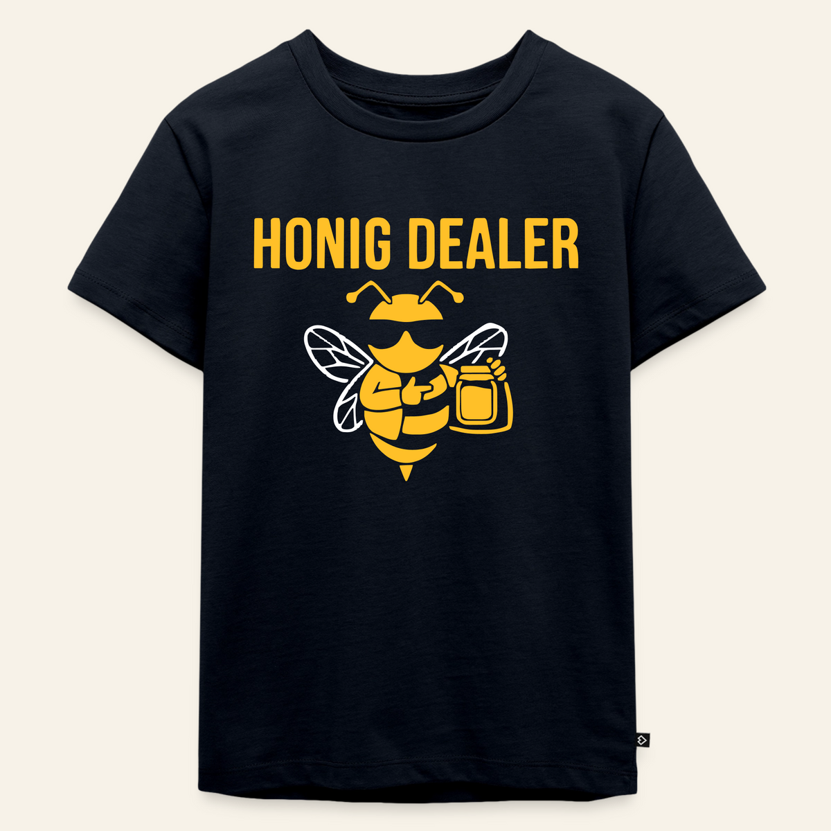 Honig Dealer Kinder T-Shirt in Navy – Vorderseite