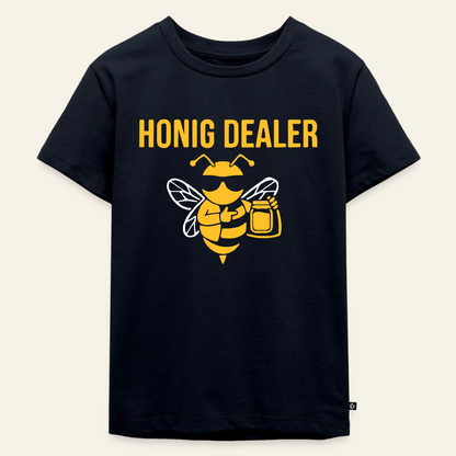Honig Dealer Kinder T-Shirt in Navy – Vorderseite