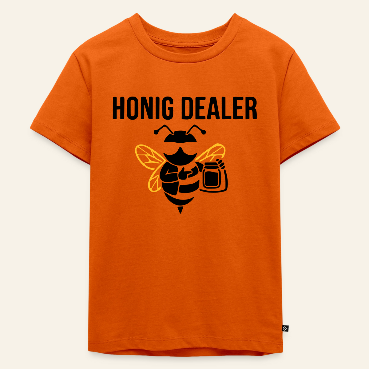 Honig Dealer Kinder T-Shirt in Orange – Vorderseite