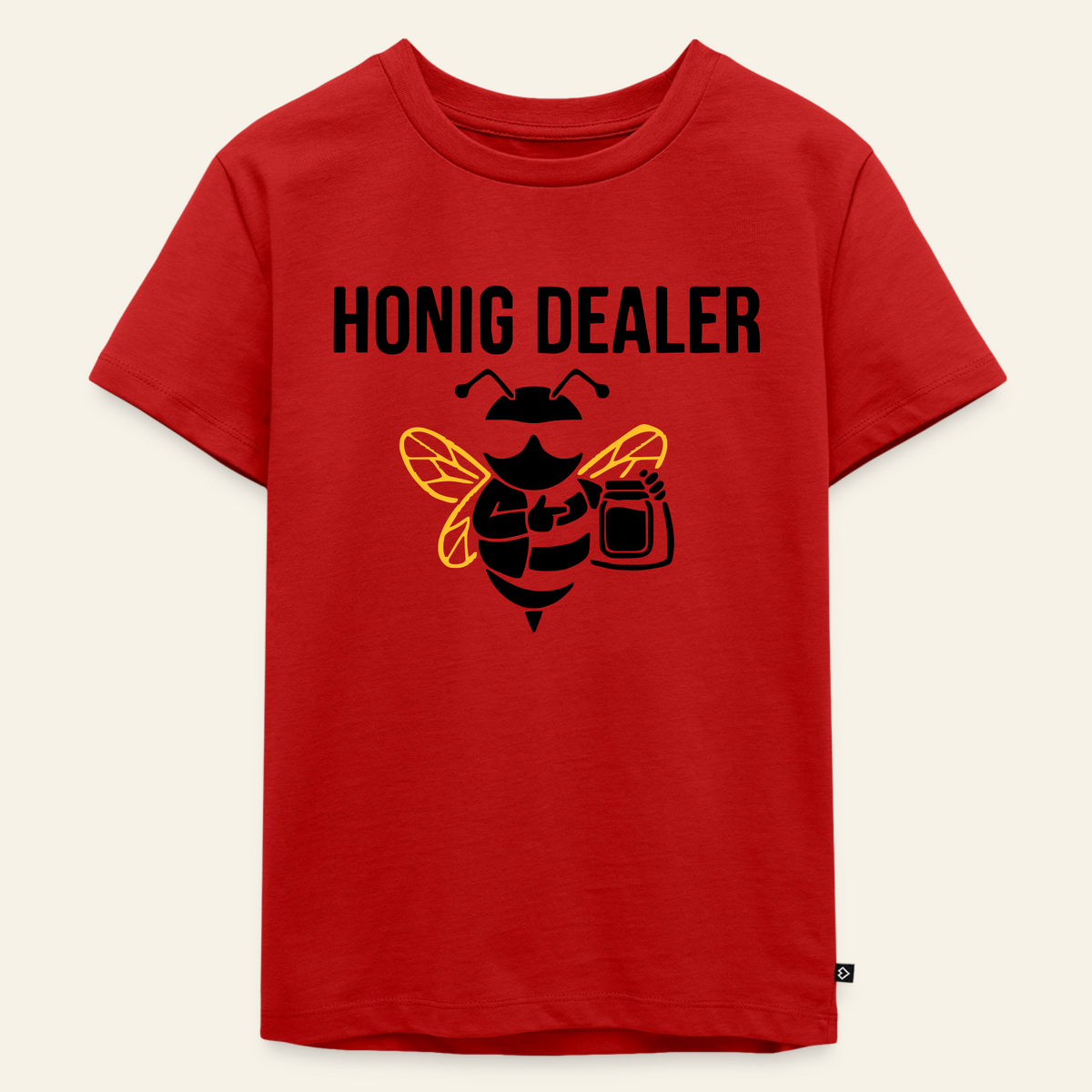 Honig Dealer Kinder T-Shirt in Rot – Vorderseite
