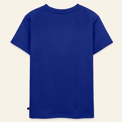 Honig Dealer Kinder T-Shirt in Royalblau – Rückseite ohne Druck
