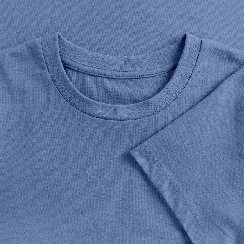 Honig Dealer Kinder T-Shirt in Steinblau – Stoff im Detail