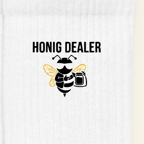 Honig Dealer Kinder Tennissocken – Druck im Detail