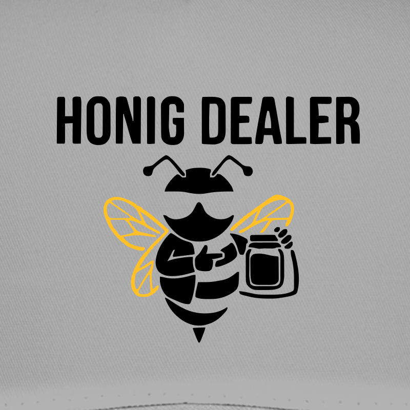 Honig Dealer Kinder-Trucker-Cap in Hellgrau – Druck im Detail