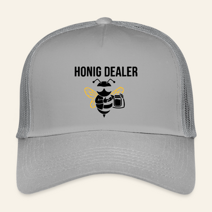 Honig Dealer Kinder-Trucker-Cap in Hellgrau – Vorderseite