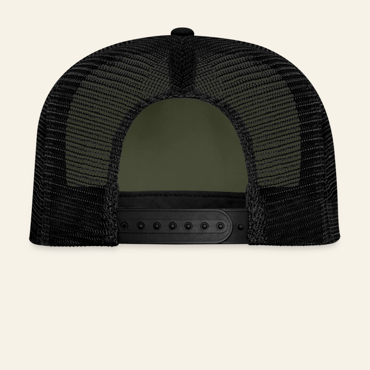 Honig Dealer Kinder-Trucker-Cap in Oliv/Schwarz – Rückseite