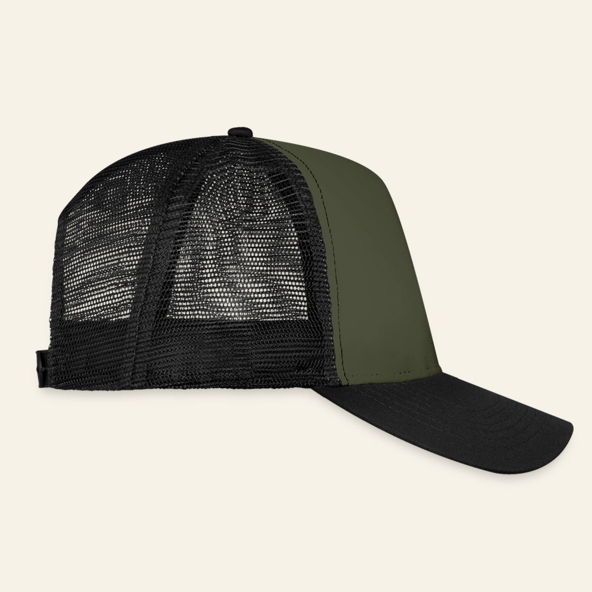 Honig Dealer Kinder-Trucker-Cap in Oliv/Schwarz – Seitenansicht
