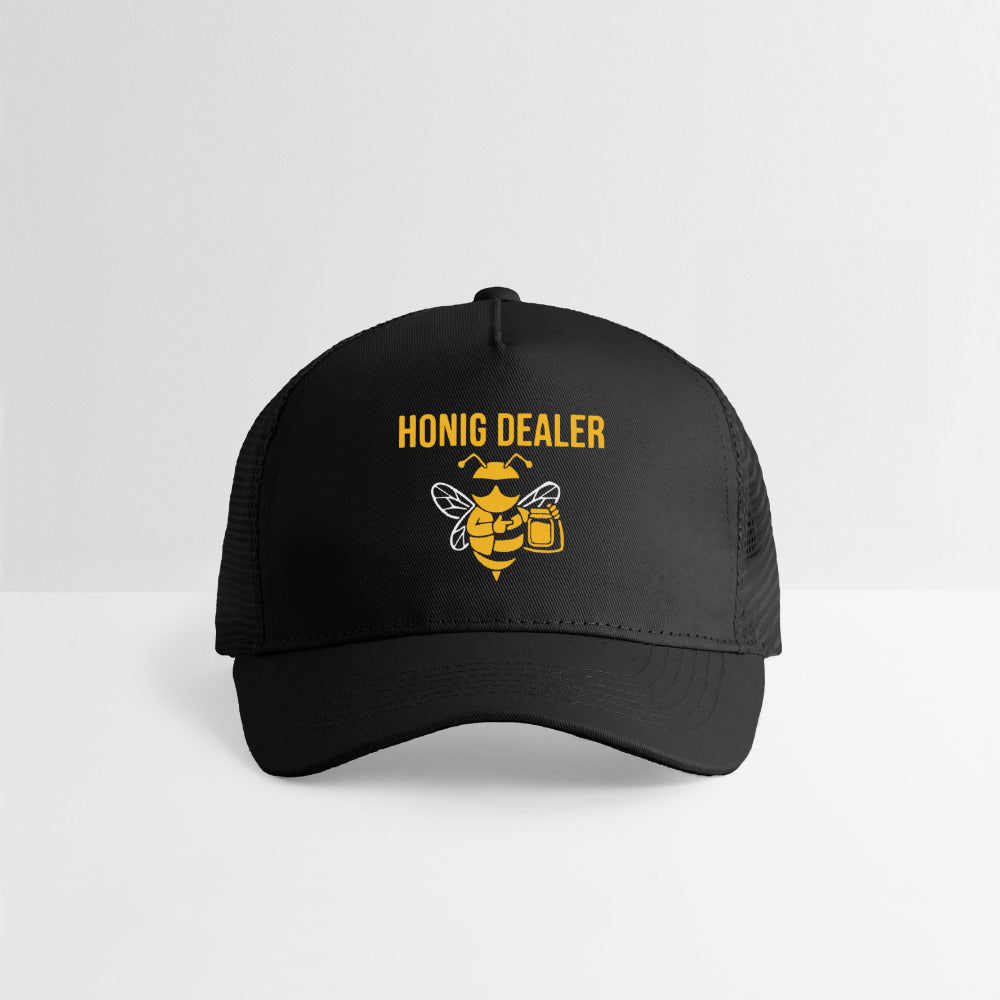 Honig Dealer Kinder-Trucker-Cap in Schwarz/Schwarz – Studioaufnahme