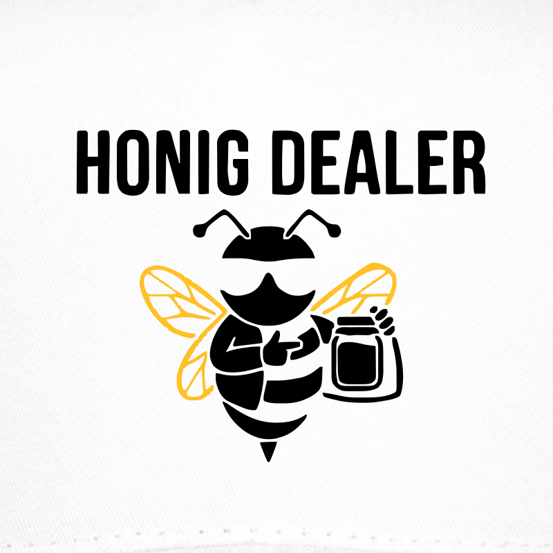 Honig Dealer Kinder-Trucker-Cap in Weiß – Druck im Detail