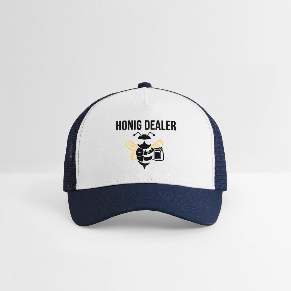 Honig Dealer Kinder-Trucker-Cap in Weiß/Navy – Studioaufnahme
