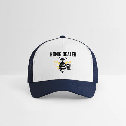 Honig Dealer Kinder-Trucker-Cap in Weiß/Navy – Studioaufnahme