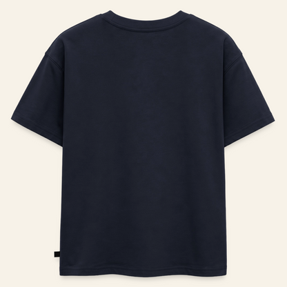 Honig Dealer Oversized Kinder T-Shirt in Navy – Rückseite ohne Druck