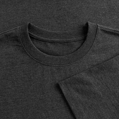 Honig Dealer Oversized T-Shirt in Anthrazit meliert – Stoff im Detail