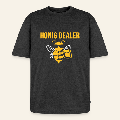 Honig Dealer Oversized T-Shirt in Anthrazit meliert – Vorderseite