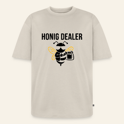 Honig Dealer Oversized T-Shirt in Beige – Vorderseite