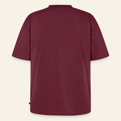 Honig Dealer Oversized T-Shirt in Burgunderrot – Rückseite ohne Druck