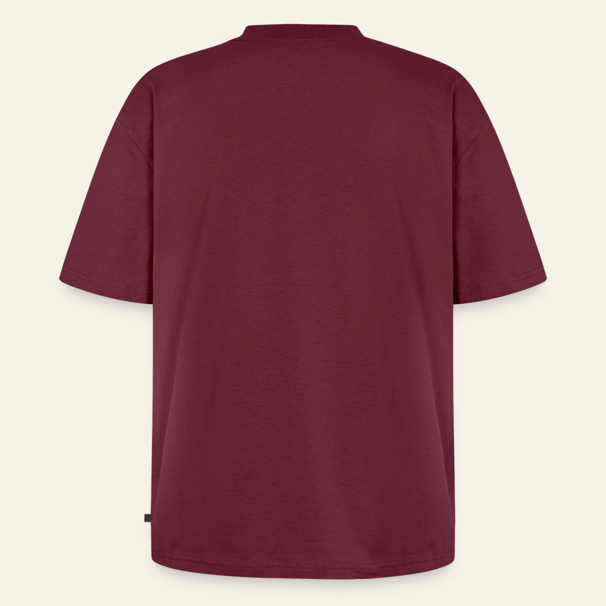 Honig Dealer Oversized T-Shirt in Burgunderrot – Rückseite ohne Druck