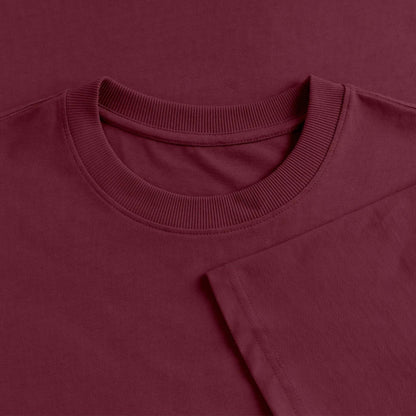 Honig Dealer Oversized T-Shirt in Burgunderrot – Stoff im Detail