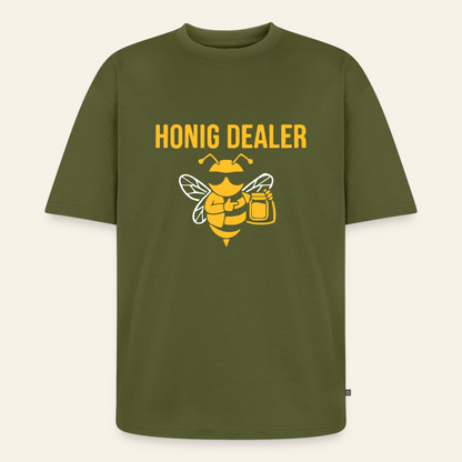 Honig Dealer Oversized T-Shirt in Khaki – Vorderseite