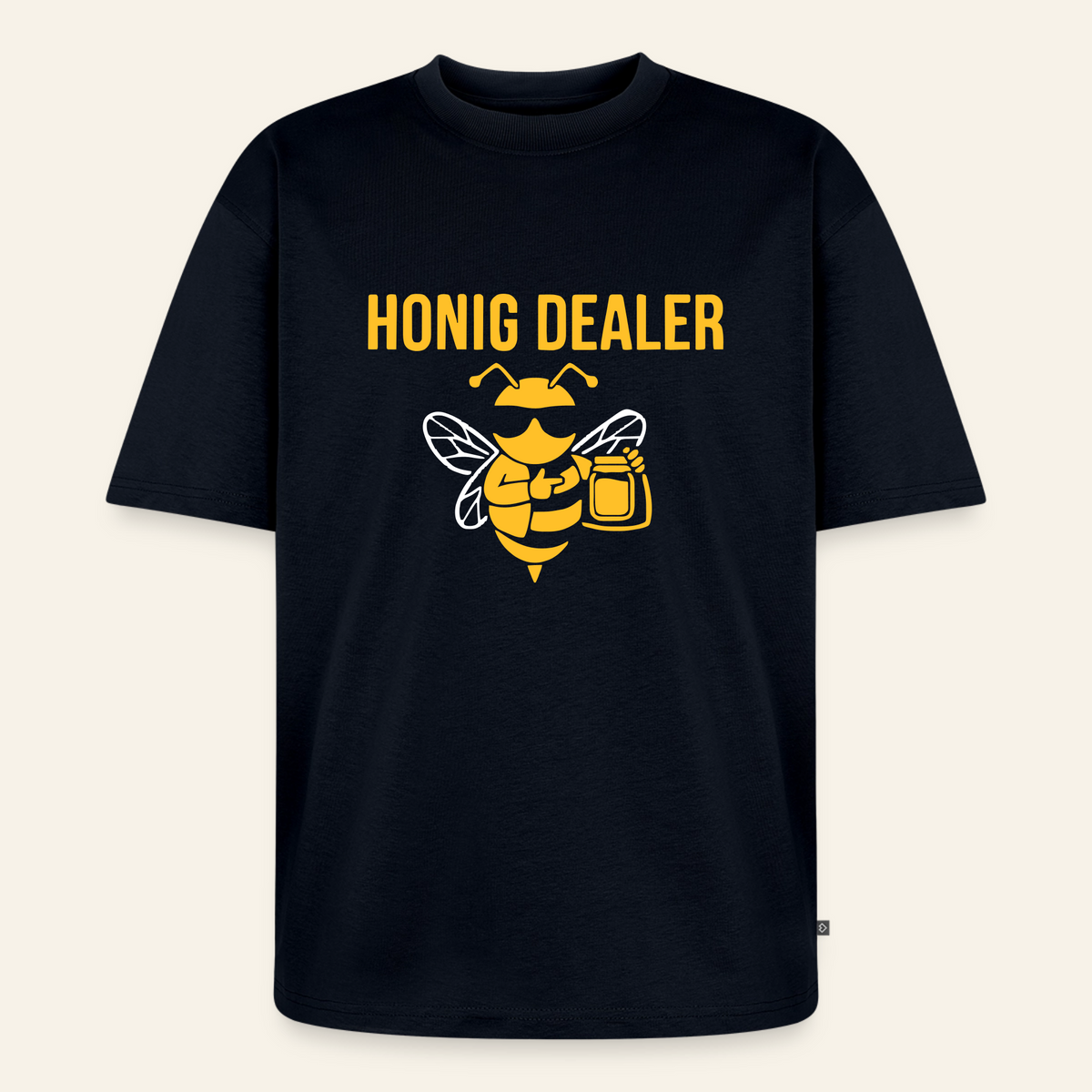 Honig Dealer Oversized T-Shirt in Navy – Vorderseite