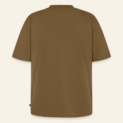 Honig Dealer Oversized T-Shirt in Nussbraun – Rückseite ohne Druck