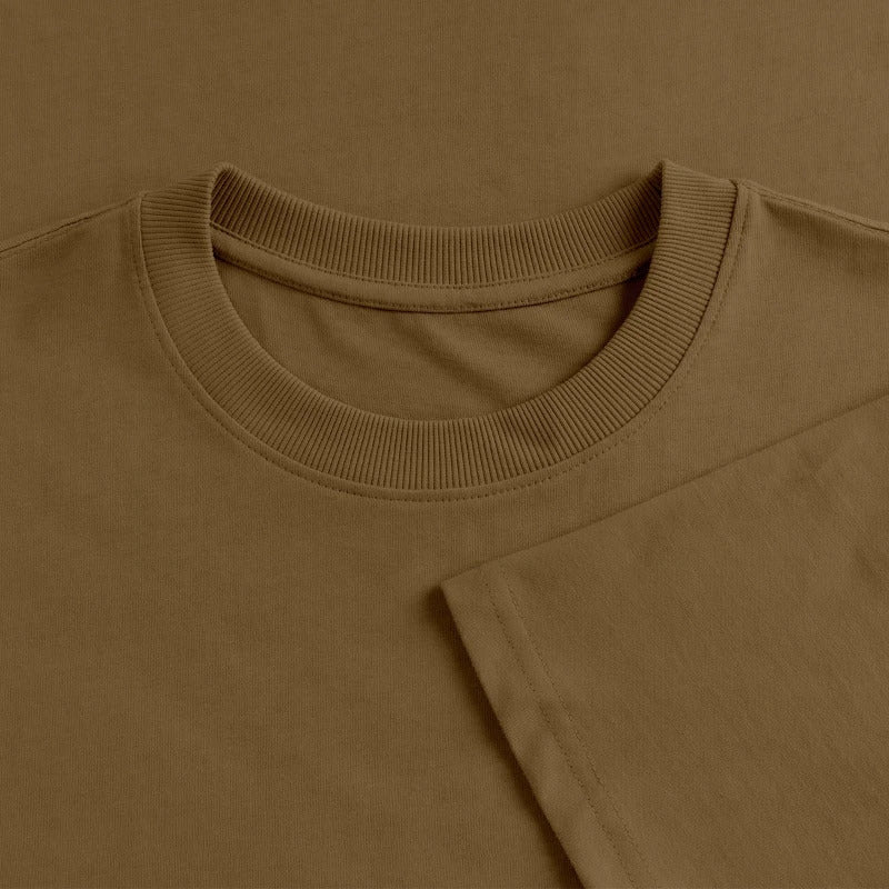 Honig Dealer Oversized T-Shirt in Nussbraun – Stoff im Detail