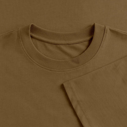 Honig Dealer Oversized T-Shirt in Nussbraun – Stoff im Detail