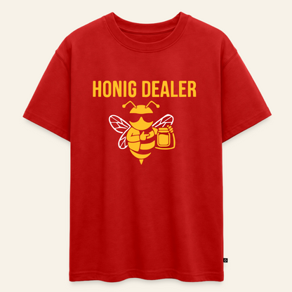 Honig Dealer Oversized Teenager T-Shirt in Rot – Vorderseite