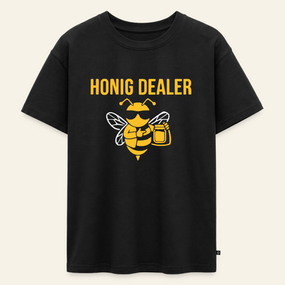 Honig Dealer Oversized Teenager T-Shirt in Schwarz – Vorderseite
