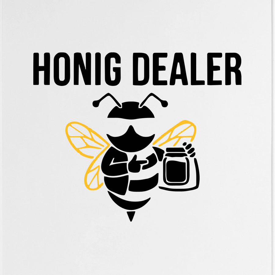 Honig Dealer Gerahmtes Poster (49 × 69 cm) mit Rahmen in Weiß – Druck im Detail