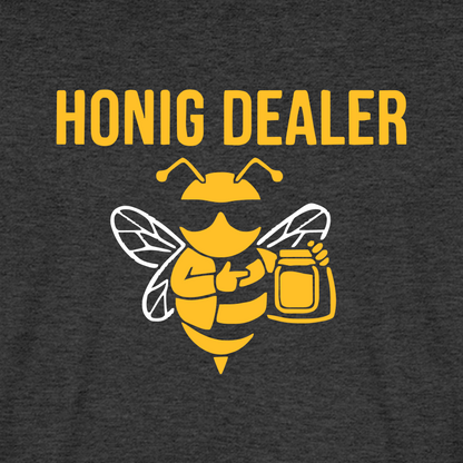 Honig Dealer T-Shirt in Anthrazit – Druck im Detail