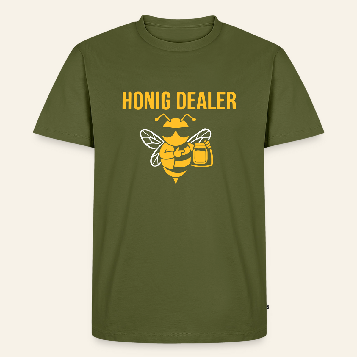 Honig Dealer T-Shirt in Khaki – Vorderseite