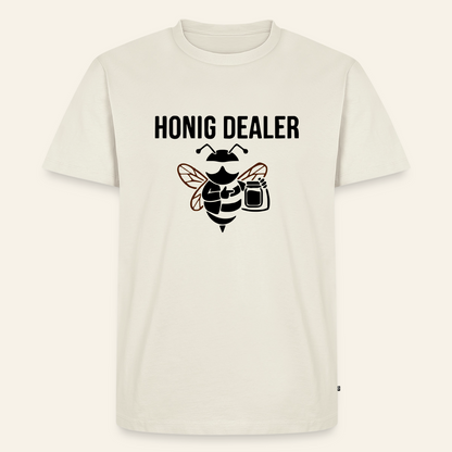 Honig Dealer T-Shirt in Naturweiß – Vorderseite