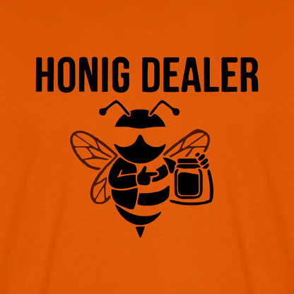 Honig Dealer T-Shirt in Orange – Druck im Detail