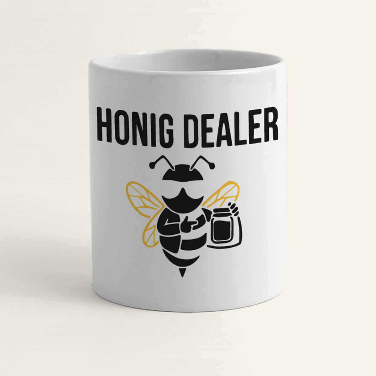 Honig Dealer Tasse in Weiß – Vorderseite