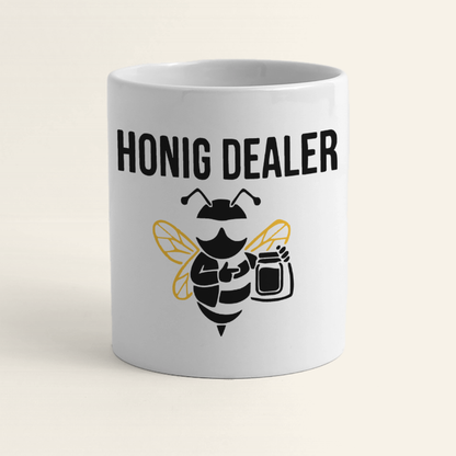Honig Dealer Tasse in Weiß – Vorderseite