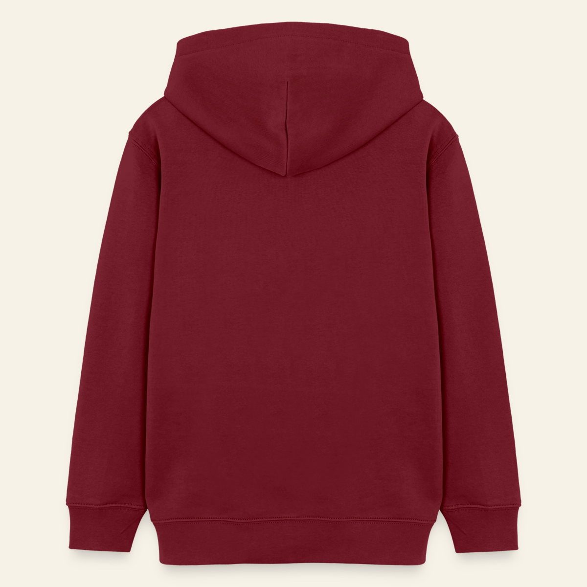 Honig Dealer Teenager Hoodie in Burgunderrot – Rückseite ohne Druck