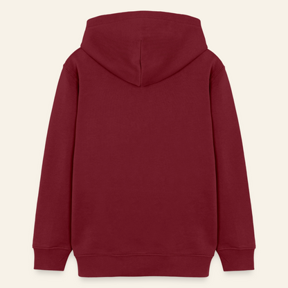 Honig Dealer Teenager Hoodie in Burgunderrot – Rückseite ohne Druck