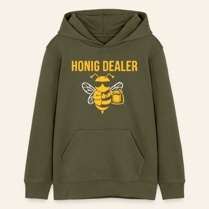 Honig Dealer Teenager Hoodie in Khaki – Vorderseite