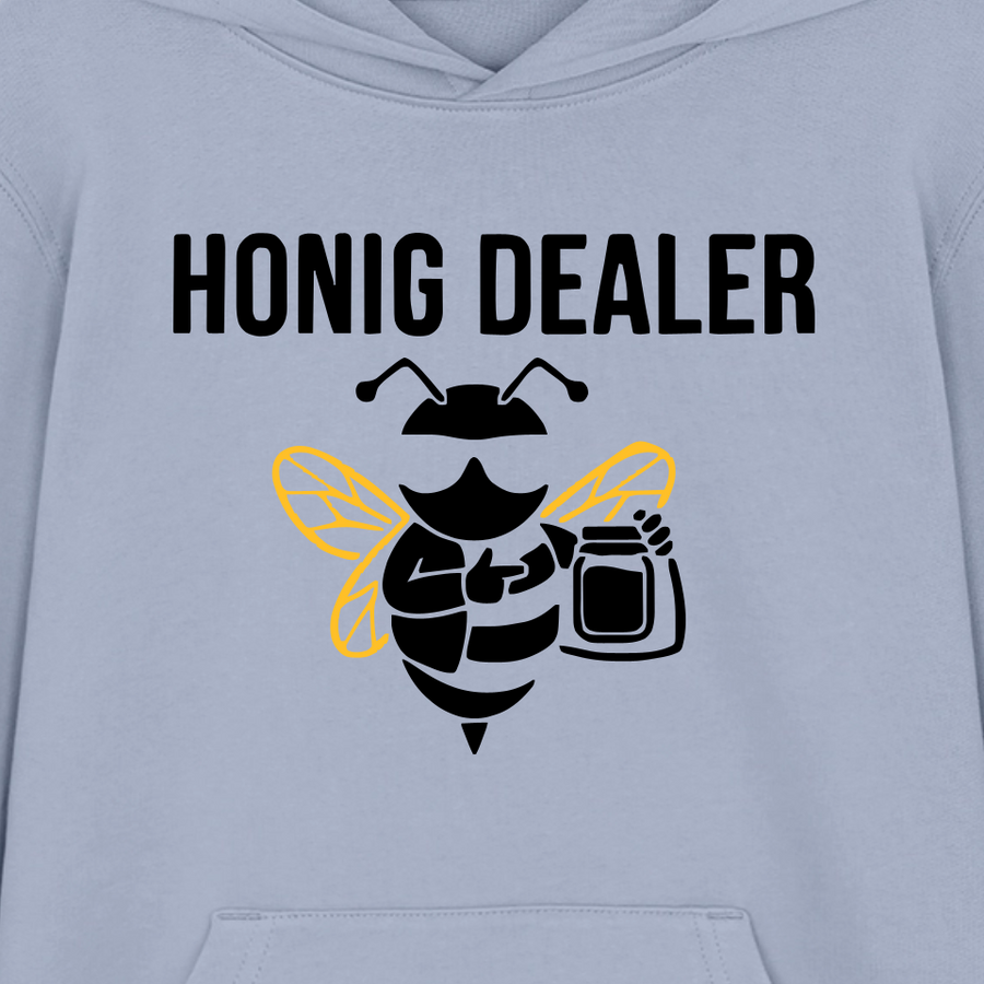 Honig Dealer Teenager Hoodie in Lavendel – Druck im Detail