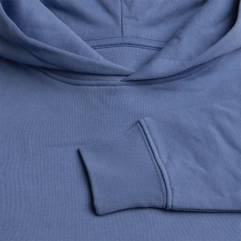 Honig Dealer Teenager Hoodie in Leuchtblau – Stoff im Detail