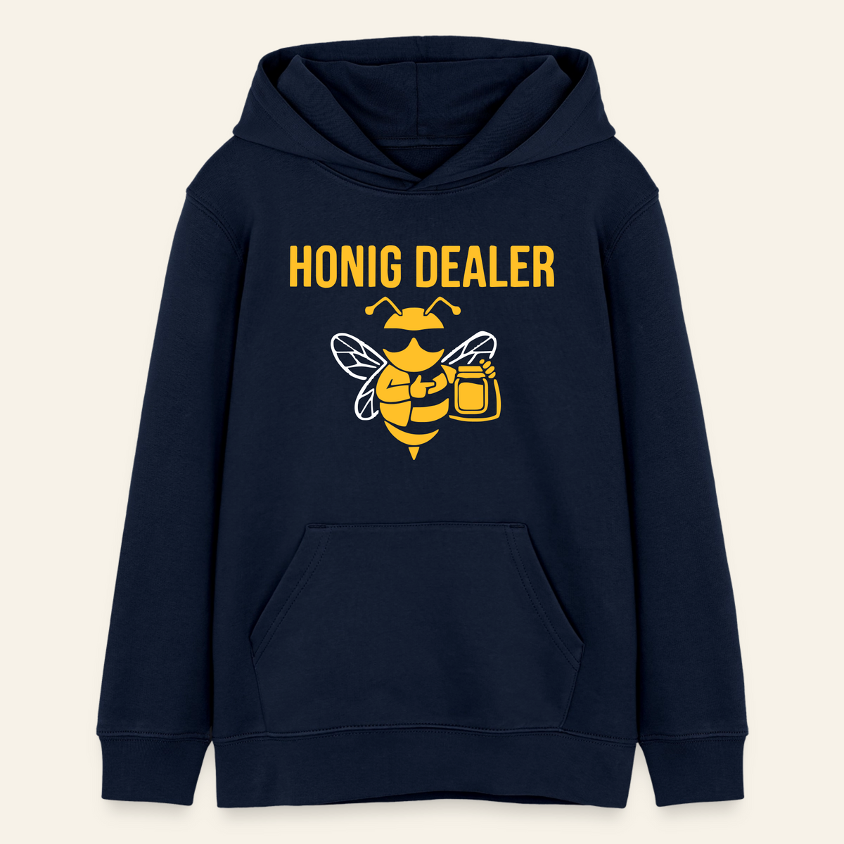 Honig Dealer Teenager Hoodie in Navy – Vorderseite