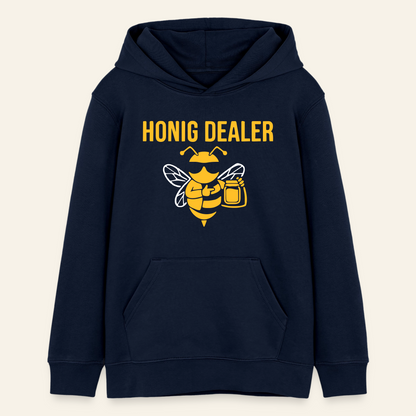Honig Dealer Teenager Hoodie in Navy – Vorderseite