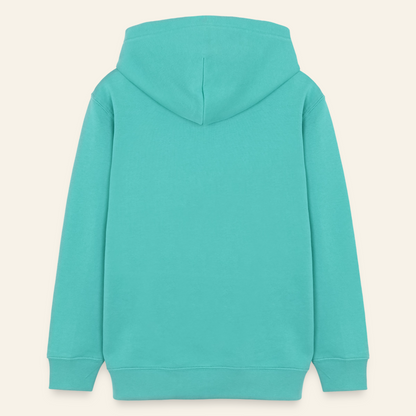Honig Dealer Teenager Hoodie in Poolblau – Rückseite ohne Druck